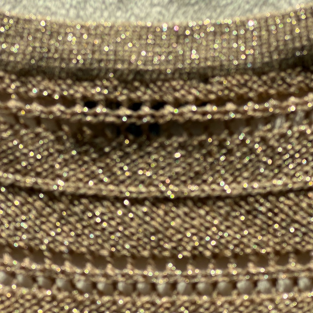 Talbots medium Gold sparkles and shines lightweight beautiful sweater